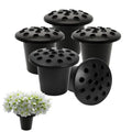 Caliko Grave Flower Pots with Lids 5-Pack Grave Pot- Strong Plastic Memorial Vases for Graveside Decorations - Secure Grave Flower Holders for Lasting Beauty.