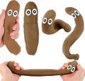 Pack of 4 Stretchy Poop Stress Toy | Realistic Fake Poo Fidget Ball for Kids, Teens & Adults Funny Prank Gift, Stocking Filler, or Birthday Gag Toy | Stretch, Squeeze & Enjoy Endless Laughs.