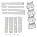 Pack of 4 Universal Integrated Fridge Door Sliders Mounting Easy Installation - Universal Integrated Fridge Door Slider Kit with Brackets, and Clips