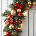 3pc 9ft Plain Green Christmas Garland | 2.7m x 25cm Realistic, Xmas Garland for Decorating Stairs, Fireplaces, Doors & Windows, Flexible, Durable Holiday Home Decor for Indoor & Outdoor.